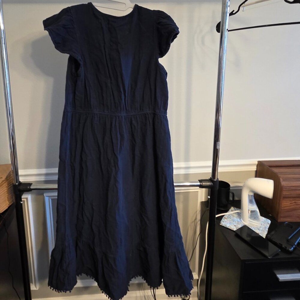 Little Black Dress Cotton Size 12 Large Lagenlook Flowy - Picture 4 of 15
